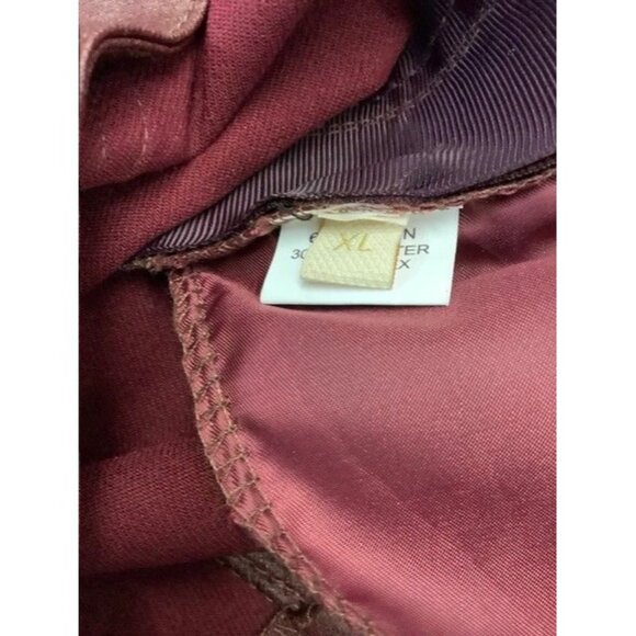 Womens Burgundy Skinny Pants With Gold Zippers & Button Closure By AM PM Outfits - Picture 4 of 4